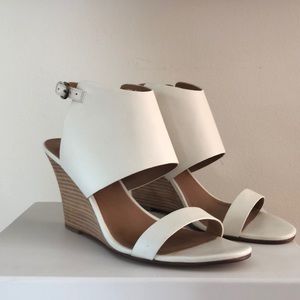 Halogen White Wedge Sandals